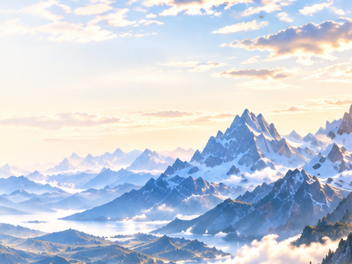Mountain lake landscape