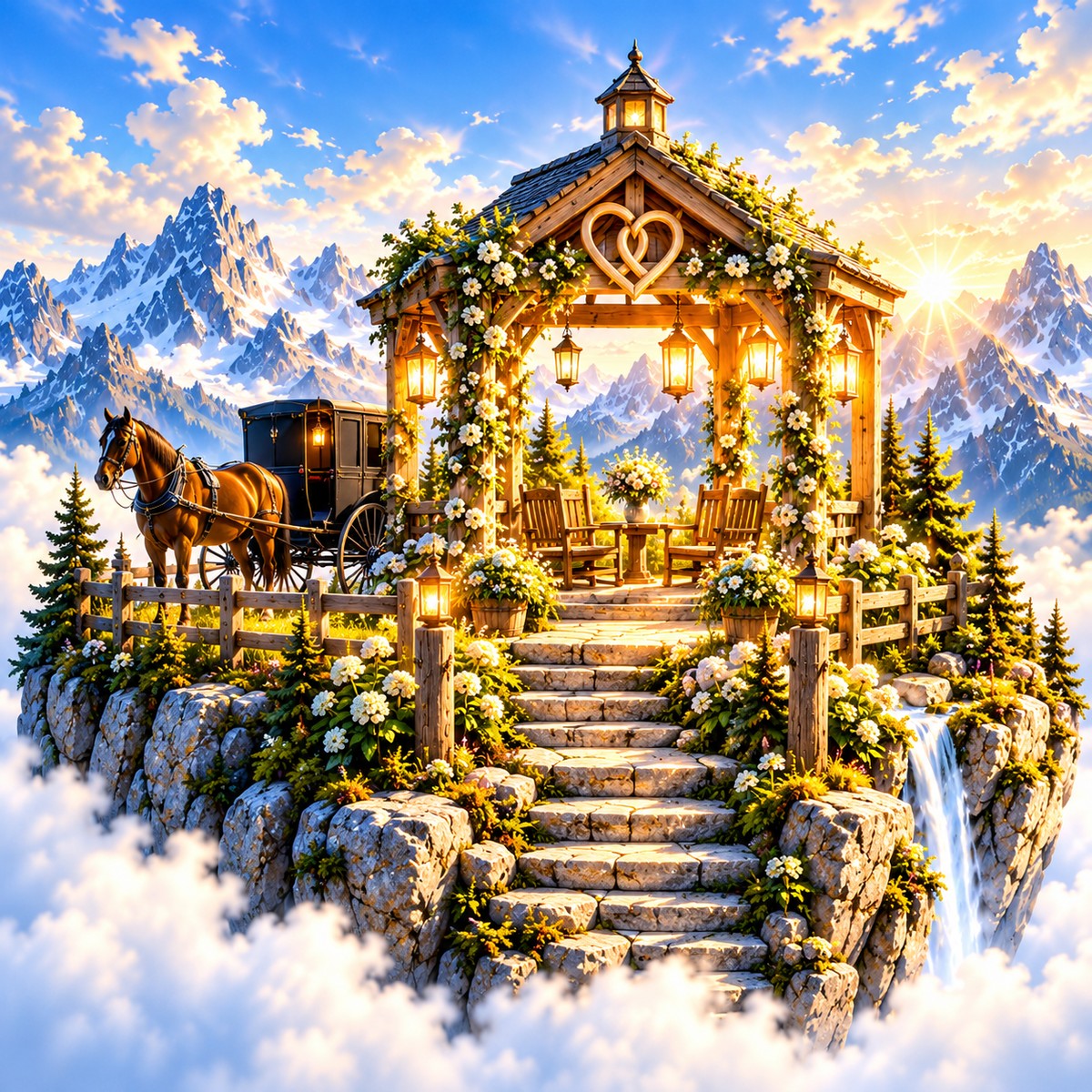 Amish Dating Pavilion tile art preview