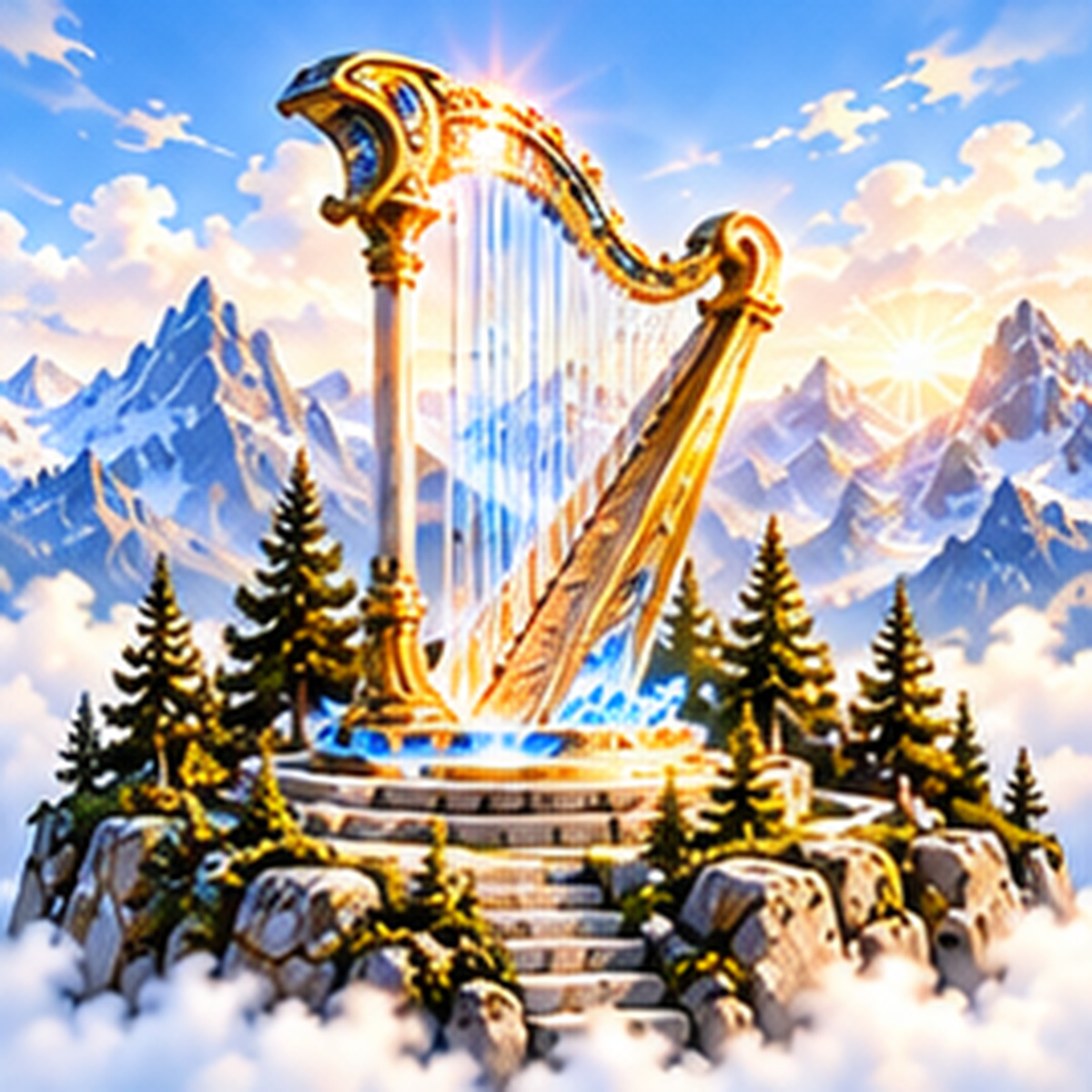 Celestial Harp tile art preview
