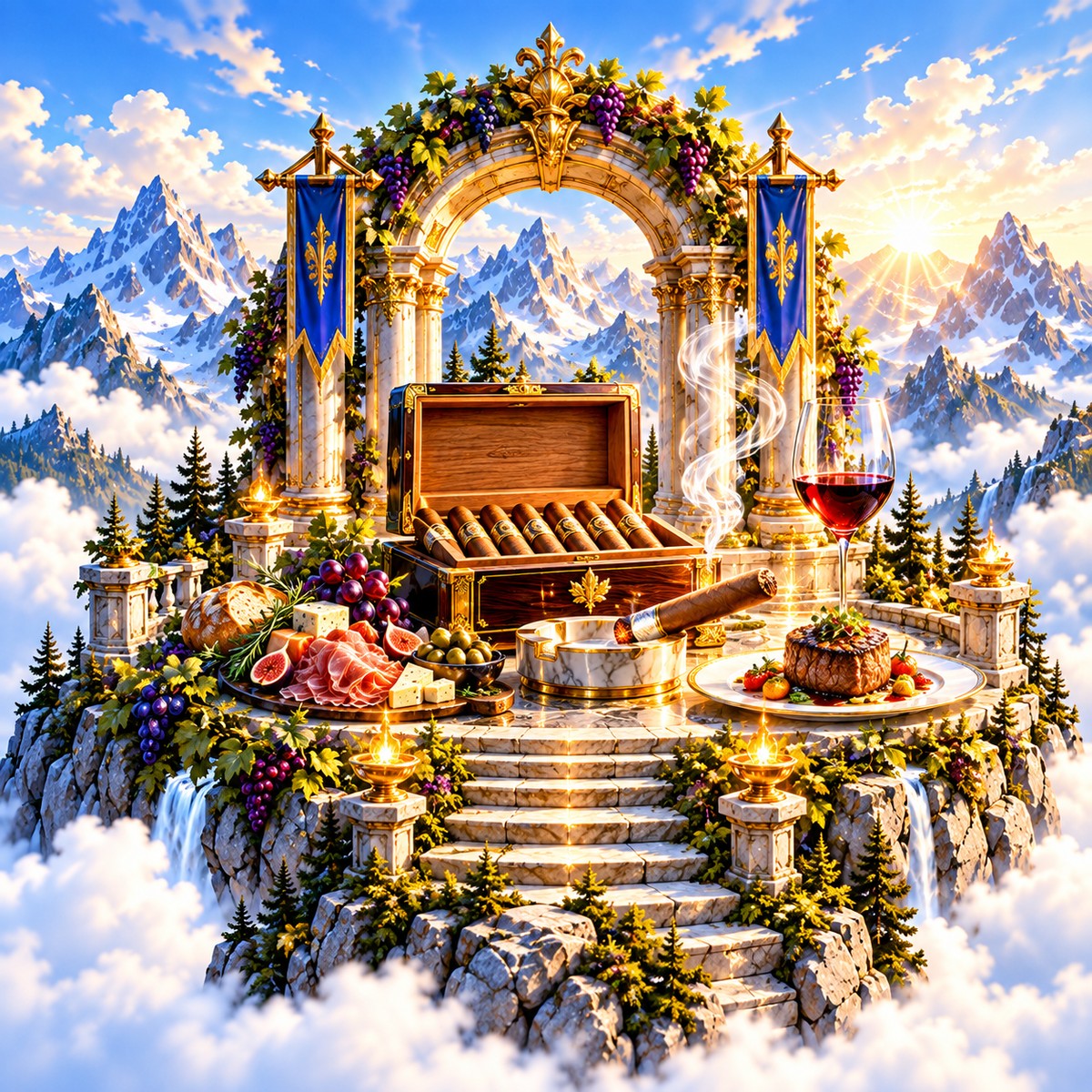 Cigars & Food Feast tile art preview