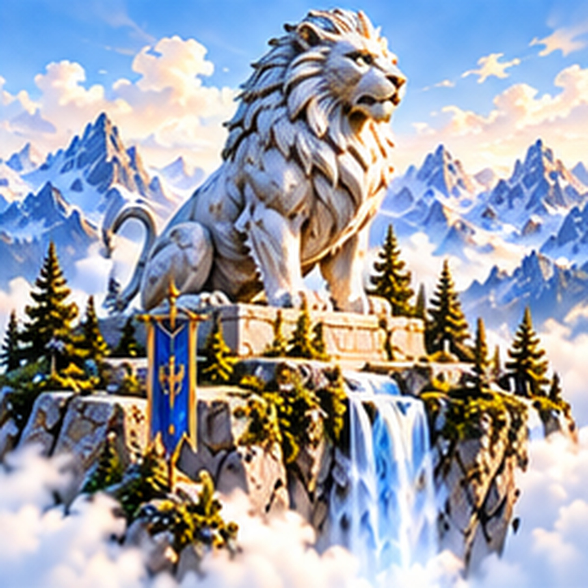 Lion Guardian tile art preview