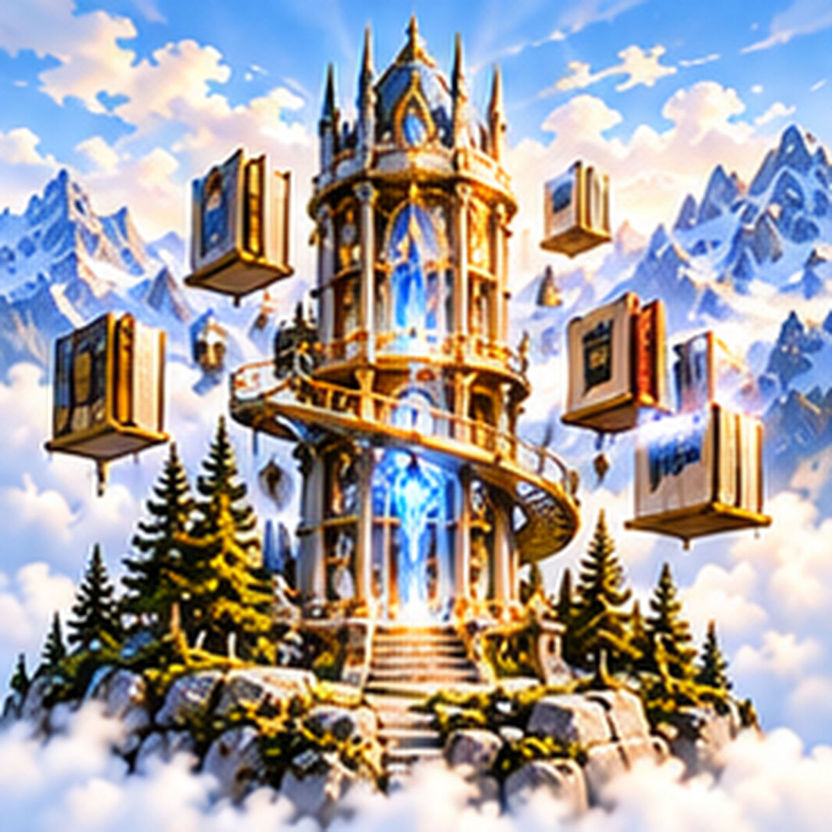 Sky Library tile art preview