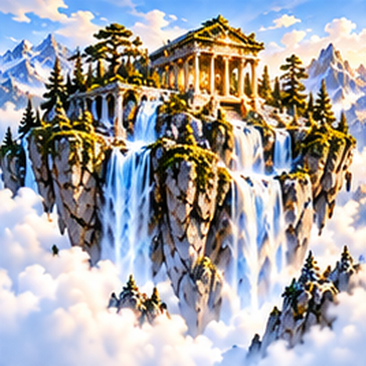 Waterfall Temple tile art preview